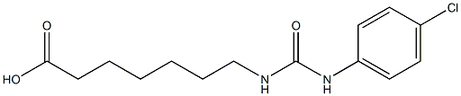 7-{[(4-chlorophenyl)carbamoyl]amino}heptanoic acid 结构式