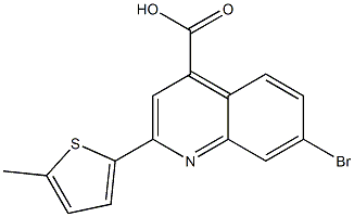 7-bromo-2-(5-methylthiophen-2-yl)quinoline-4-carboxylic acid 结构式