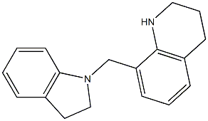 8-(2,3-dihydro-1H-indol-1-ylmethyl)-1,2,3,4-tetrahydroquinoline 结构式