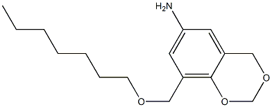 8-[(heptyloxy)methyl]-2,4-dihydro-1,3-benzodioxin-6-amine 结构式