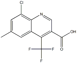 8-chloro-6-methyl-4-(trifluoromethyl)quinoline-3-carboxylic acid 结构式