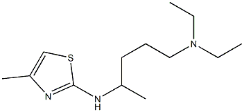 diethyl({4-[(4-methyl-1,3-thiazol-2-yl)amino]pentyl})amine 结构式