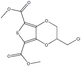 dimethyl 2-(chloromethyl)-2,3-dihydrothieno[3,4-b][1,4]dioxine-5,7-dicarboxylate 结构式