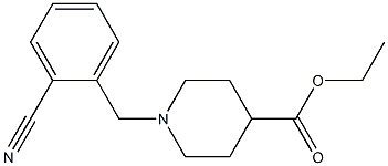 ethyl 1-[(2-cyanophenyl)methyl]piperidine-4-carboxylate 结构式