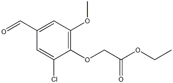 ethyl 2-(2-chloro-4-formyl-6-methoxyphenoxy)acetate 结构式