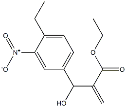 ethyl 2-[(4-ethyl-3-nitrophenyl)(hydroxy)methyl]prop-2-enoate 结构式