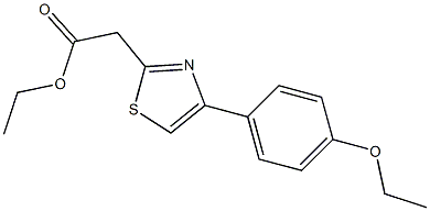 ethyl 2-[4-(4-ethoxyphenyl)-1,3-thiazol-2-yl]acetate 结构式