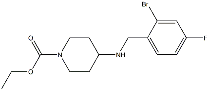 ethyl 4-{[(2-bromo-4-fluorophenyl)methyl]amino}piperidine-1-carboxylate 结构式