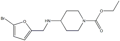 ethyl 4-{[(5-bromofuran-2-yl)methyl]amino}piperidine-1-carboxylate 结构式