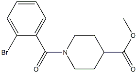 methyl 1-(2-bromobenzoyl)piperidine-4-carboxylate 结构式