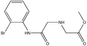 methyl 2-({[(2-bromophenyl)carbamoyl]methyl}amino)acetate 结构式