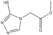 methyl 2-(3-sulfanyl-4H-1,2,4-triazol-4-yl)acetate 结构式