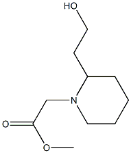 methyl 2-[2-(2-hydroxyethyl)piperidin-1-yl]acetate 结构式