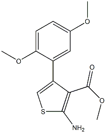 methyl 2-amino-4-(2,5-dimethoxyphenyl)thiophene-3-carboxylate 结构式