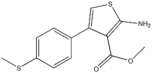 methyl 2-amino-4-[4-(methylsulfanyl)phenyl]thiophene-3-carboxylate 结构式