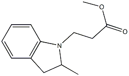 methyl 3-(2-methyl-2,3-dihydro-1H-indol-1-yl)propanoate 结构式