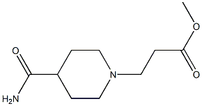 methyl 3-(4-carbamoylpiperidin-1-yl)propanoate 结构式