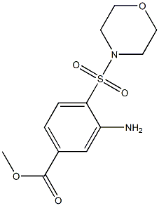 methyl 3-amino-4-(morpholine-4-sulfonyl)benzoate 结构式