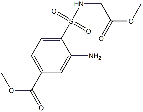 methyl 3-amino-4-[(2-methoxy-2-oxoethyl)sulfamoyl]benzoate 结构式