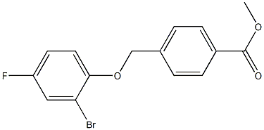 methyl 4-(2-bromo-4-fluorophenoxymethyl)benzoate 结构式