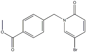 methyl 4-[(5-bromo-2-oxo-1,2-dihydropyridin-1-yl)methyl]benzoate 结构式