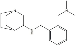 N-({2-[(dimethylamino)methyl]phenyl}methyl)-1-azabicyclo[2.2.2]octan-3-amine 结构式