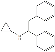 N-(1,2-diphenylethyl)cyclopropanamine 结构式