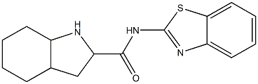 N-(1,3-benzothiazol-2-yl)-octahydro-1H-indole-2-carboxamide 结构式