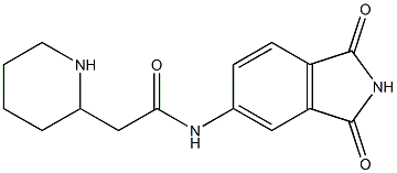 N-(1,3-dioxo-2,3-dihydro-1H-isoindol-5-yl)-2-(piperidin-2-yl)acetamide 结构式