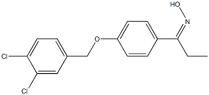 N-(1-{4-[(3,4-dichlorophenyl)methoxy]phenyl}propylidene)hydroxylamine 结构式