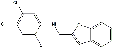 N-(1-benzofuran-2-ylmethyl)-2,4,5-trichloroaniline 结构式