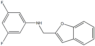 N-(1-benzofuran-2-ylmethyl)-3,5-difluoroaniline 结构式