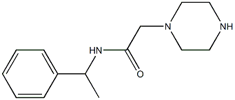 N-(1-phenylethyl)-2-(piperazin-1-yl)acetamide 结构式