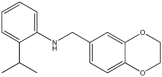 N-(2,3-dihydro-1,4-benzodioxin-6-ylmethyl)-2-(propan-2-yl)aniline 结构式