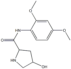 N-(2,4-dimethoxyphenyl)-4-hydroxypyrrolidine-2-carboxamide 结构式