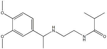 N-(2-{[1-(3,4-dimethoxyphenyl)ethyl]amino}ethyl)-2-methylpropanamide 结构式