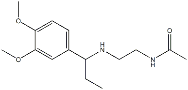 N-(2-{[1-(3,4-dimethoxyphenyl)propyl]amino}ethyl)acetamide 结构式