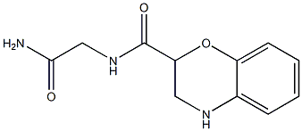 N-(2-amino-2-oxoethyl)-3,4-dihydro-2H-1,4-benzoxazine-2-carboxamide 结构式