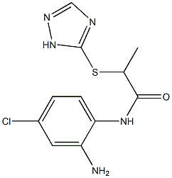 N-(2-amino-4-chlorophenyl)-2-(1H-1,2,4-triazol-5-ylsulfanyl)propanamide 结构式