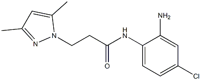 N-(2-amino-4-chlorophenyl)-3-(3,5-dimethyl-1H-pyrazol-1-yl)propanamide 结构式