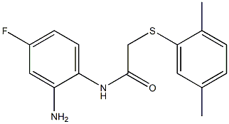 N-(2-amino-4-fluorophenyl)-2-[(2,5-dimethylphenyl)sulfanyl]acetamide 结构式