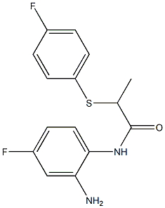 N-(2-amino-4-fluorophenyl)-2-[(4-fluorophenyl)sulfanyl]propanamide 结构式