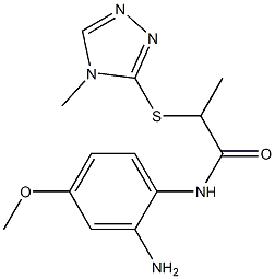 N-(2-amino-4-methoxyphenyl)-2-[(4-methyl-4H-1,2,4-triazol-3-yl)sulfanyl]propanamide 结构式