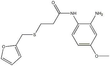 N-(2-amino-4-methoxyphenyl)-3-[(furan-2-ylmethyl)sulfanyl]propanamide 结构式