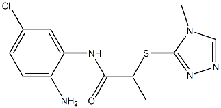 N-(2-amino-5-chlorophenyl)-2-[(4-methyl-4H-1,2,4-triazol-3-yl)sulfanyl]propanamide 结构式