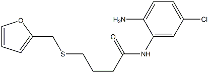 N-(2-amino-5-chlorophenyl)-4-[(furan-2-ylmethyl)sulfanyl]butanamide 结构式