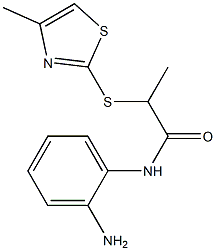 N-(2-aminophenyl)-2-[(4-methyl-1,3-thiazol-2-yl)sulfanyl]propanamide 结构式