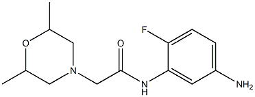 N-(5-amino-2-fluorophenyl)-2-(2,6-dimethylmorpholin-4-yl)acetamide 结构式