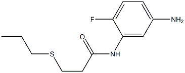 N-(5-amino-2-fluorophenyl)-3-(propylsulfanyl)propanamide 结构式