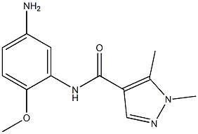 N-(5-amino-2-methoxyphenyl)-1,5-dimethyl-1H-pyrazole-4-carboxamide 结构式